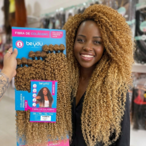 Cabelo Cacheado Modelo Nambya 320g (75cm)- Fibra de colágeno- Be.You