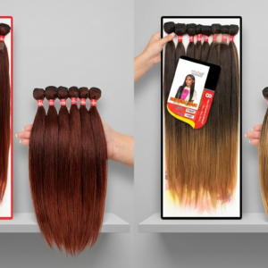 Cabelo Bio Vegetal Liso 300g c/8pcs + top Closure (80cm)- DSoarhair- Super Star